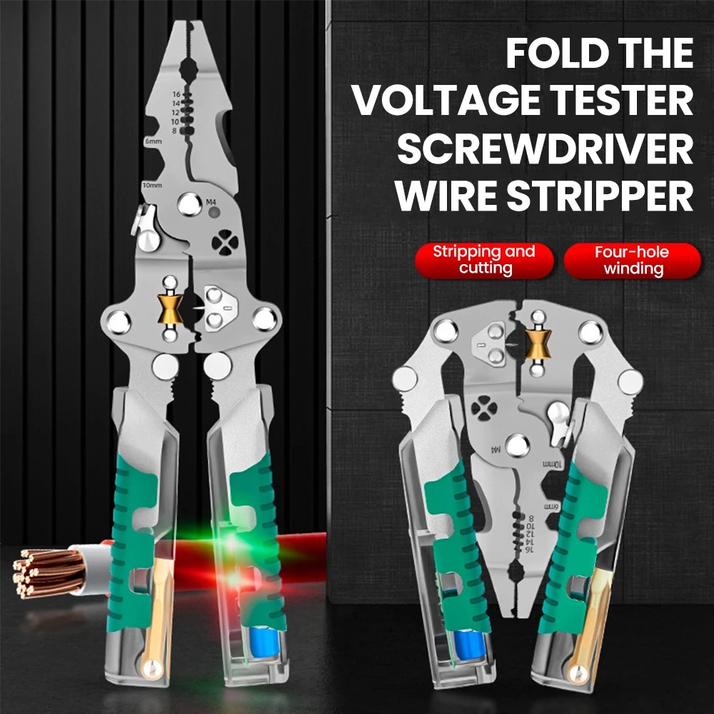 Automatic Wire Stripper Cutter - Fususbe سلك تجريد كماشة اختبار الجهد