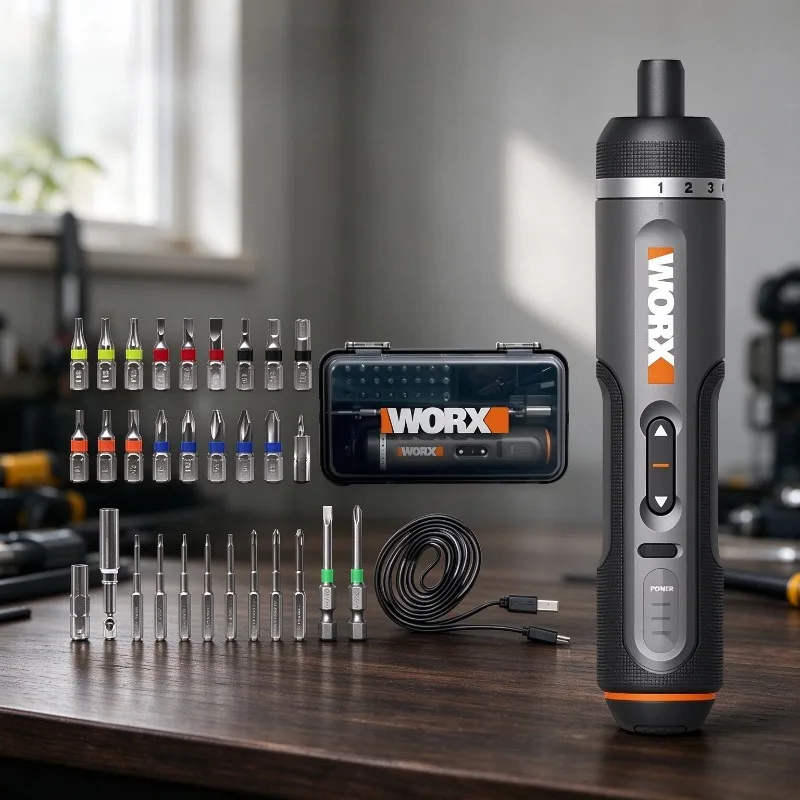 Electric Screwdriver Rechargeable Usb - مجموعة مفكات كهربائية WORX WX242، مفكات