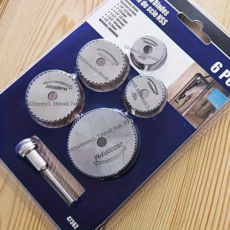 Cordless Rotary Tool Kit Accessories - 6 قطع من شفرات المنشار الدائرية