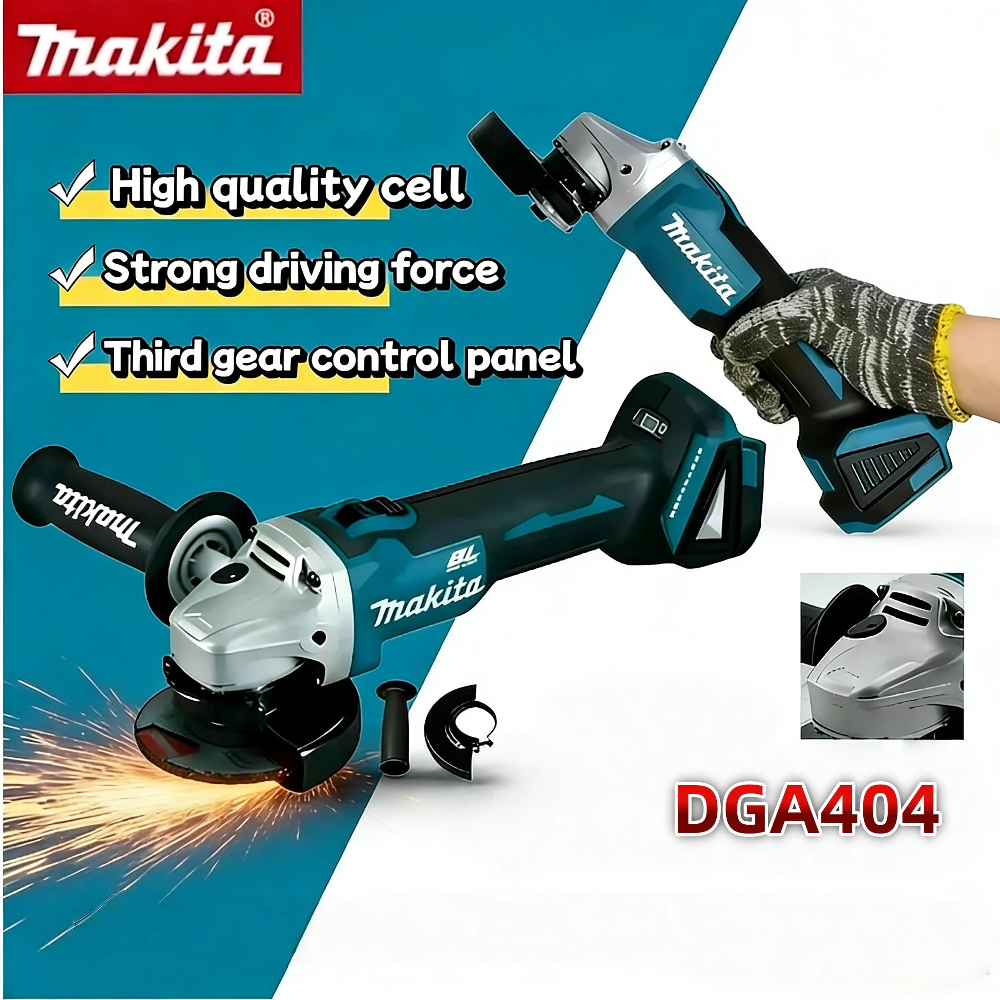 Brushless Angle Grinder Battery Powered - ماكيتا DGA404، جلاخة زاوية لاسلكية 18
