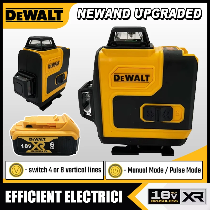 Laser Level 16 Lines 4D Green - ميزان ليزر ديوالت 360 أخضر 16