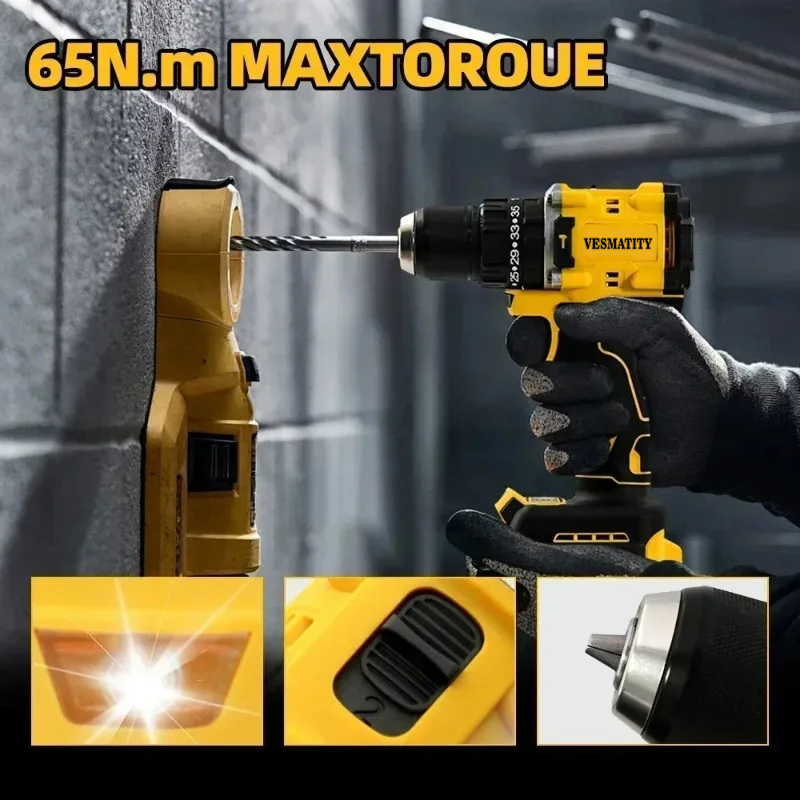 مثقاب كهربائي DCD805 بدون فرشا - مراجعة Brushless Cordless Electric Drill 18V وسعره