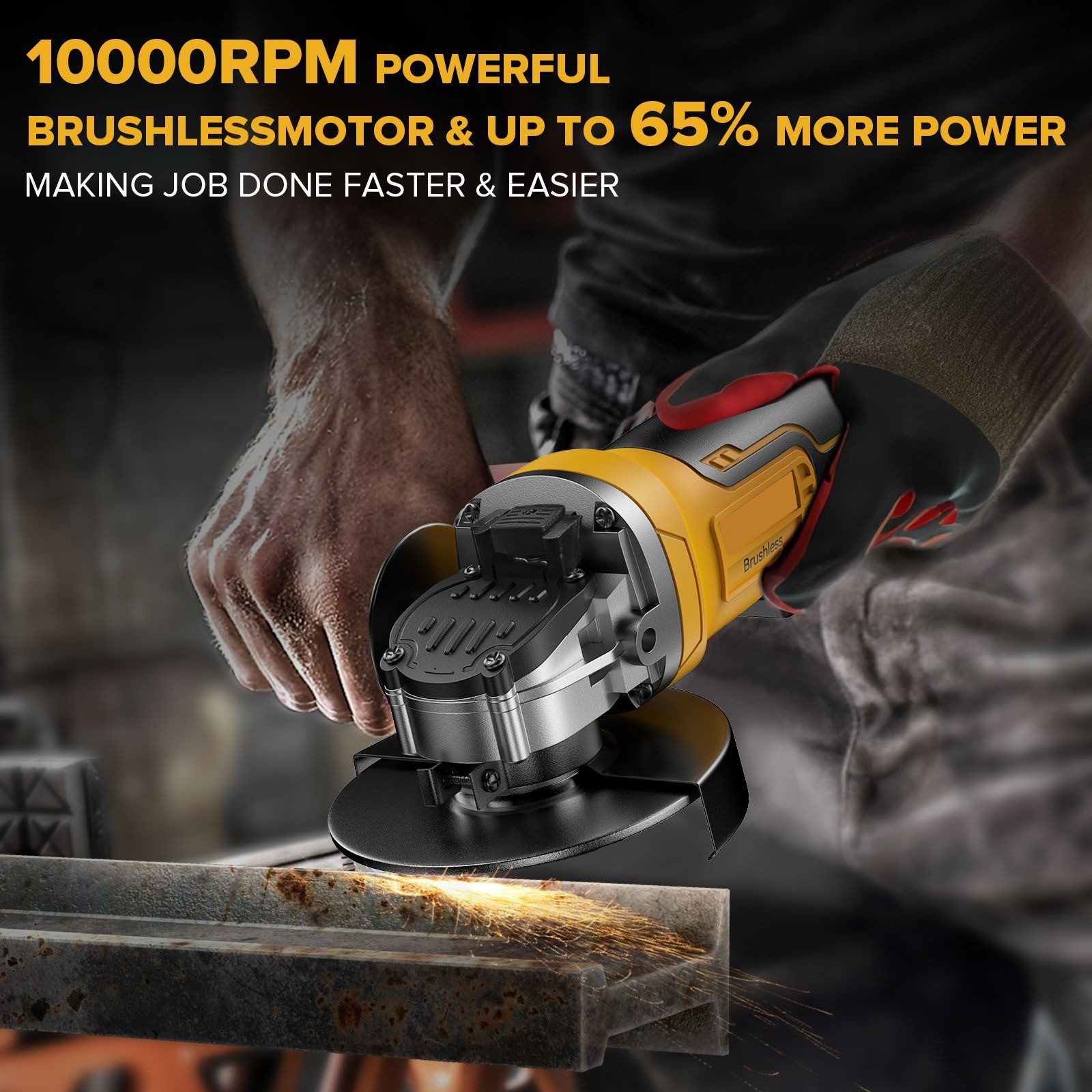 مطحنة بزاوية بدون فرش مع 4 ترو - مراجعة Brushless Angle Grinder Battery Powered وسعره