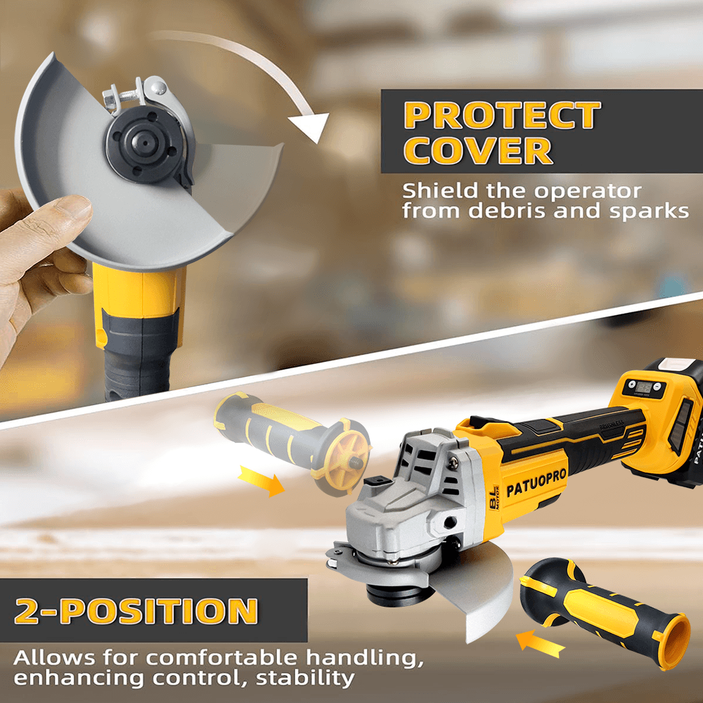 جهاز جلخ كهربائي لاسلكي بدون ف - مراجعة Brushless Angle Grinder Battery Powered وسعره