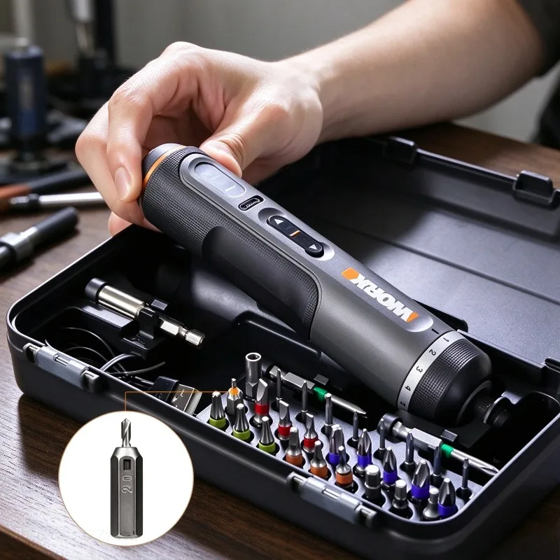 مجموعة مفكات كهربائية WORX WX2 - مراجعة Electric Screwdriver Rechargeable Usb وسعره