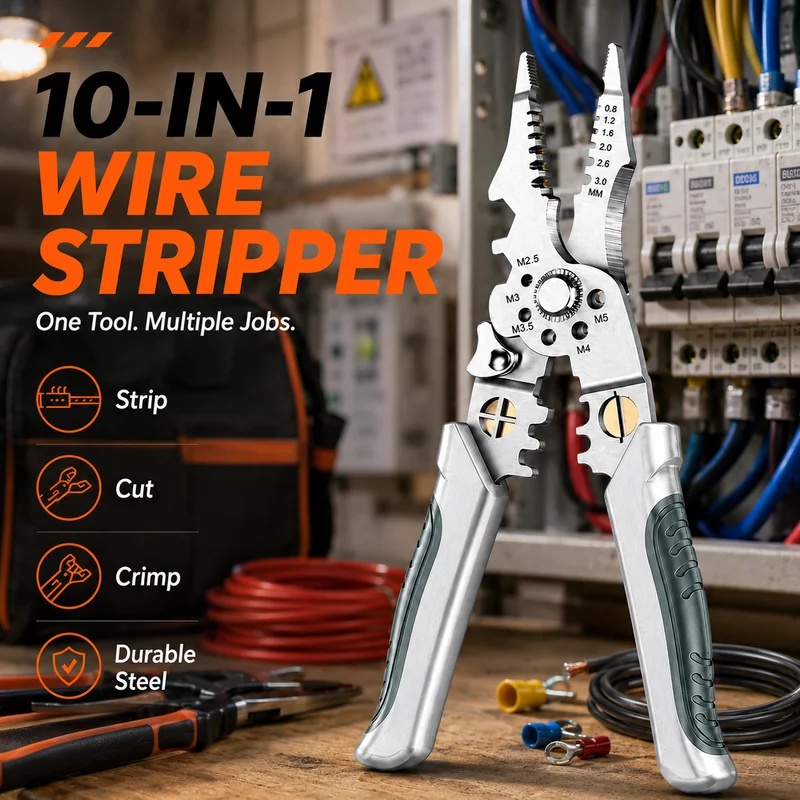 أداة متعددة الاستخدامات لتقشير - مراجعة Automatic Wire Stripper Cutter وسعره