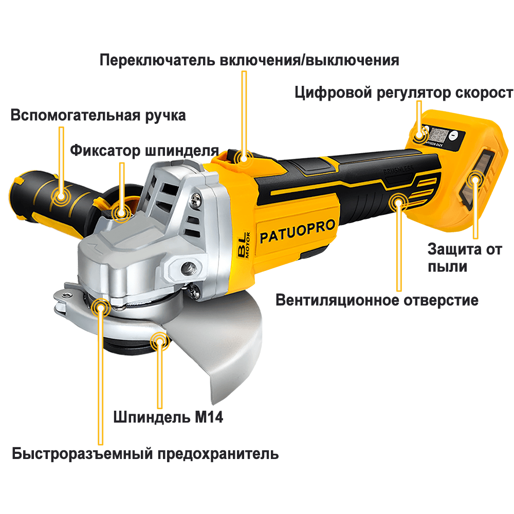 جلاخة زاوية كهربائية بدون فرشا - مراجعة Brushless Angle Grinder Battery Powered وسعره