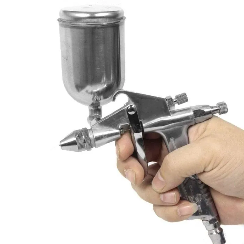 مسدس رش الطلاء الهوائي المصغر  - مراجعة Airbrush Kit With Mini Compressor وسعره
