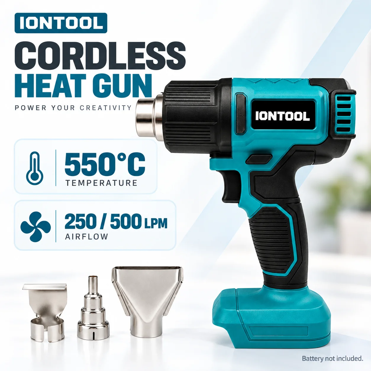 مسدس حراري لاسلكي من IONTOOL ل - مراجعة Cordless Heat Gun For Shrink Tubing وسعره